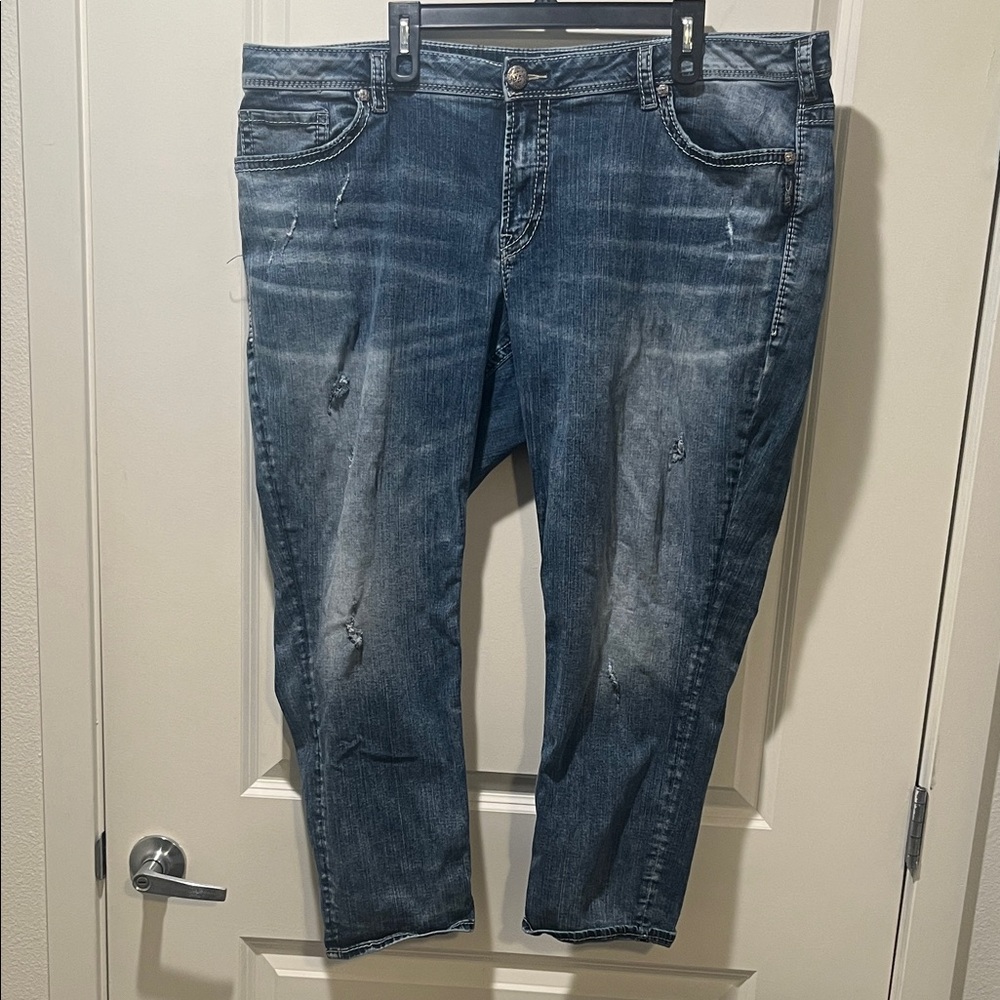 Silver Jeans Women's Blue Boyfriend Jeans
